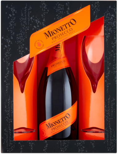 PROSECCO MIONETTO BRUT + 2 KIELISZKI