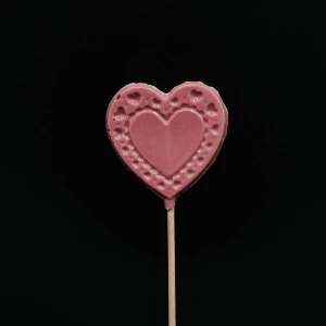 CZEKOLADOWY LIZAK RUBY W KSZTAŁCIE SERCA CZEKOLADOWA ANGELIKA  30G