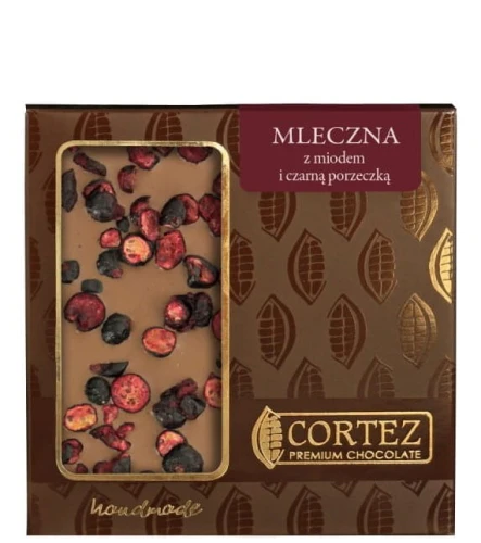 Cortez Czekolada Mleczna z Czarnymi Porzeczkami i Miodem 85g
