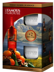 Whisky The Famous Grouse Sherry Cask Finish + 2 szklanki 0,7L / 40%