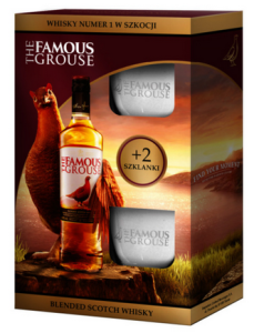 Whisky The Famous Grouse + 2 szklanki 0,7L / 40%