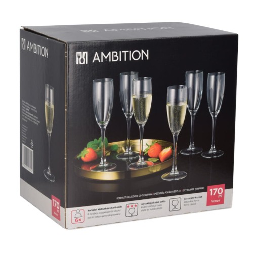Kieliszki do szampana Ambition Venus 170 ml - 6 szt