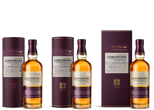 ZESTAW WHISKY LONGMORN: 25YO, 23YO, 18YO
