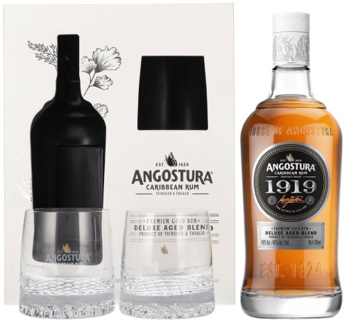 Angostura 1919 Deluxe Aged Blend ze szklankami