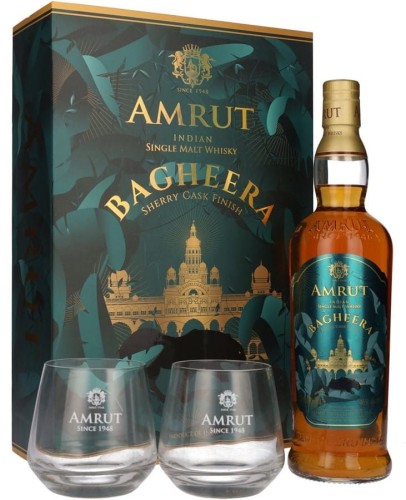 Amrut Bagheera Sherry Cask + 2 szklanki