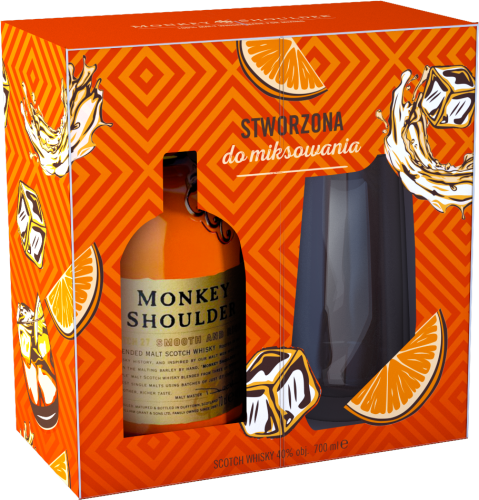 Monkey Shoulder ze szklanką