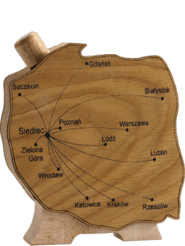 WÓDKA DĘBOWA POLSKA MAPA POLSKI