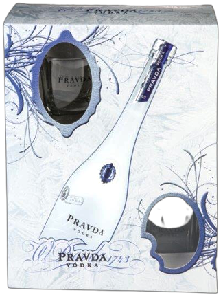 WÓDKA PRAVDA + 2 SZKLANKI