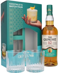 Whisky The Glenlivet 12 yo + 2 szklanki 0,7L / 40%
