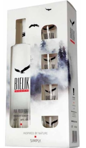 WÓDKA BIELIK + 4 KIELISZKI 0,7L