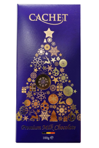 CZEKOLADA CACHET CHRISTMAS EDITION BLUE 100G