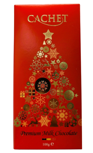 CACHET CZEKOLAD XMAS CZERWONA