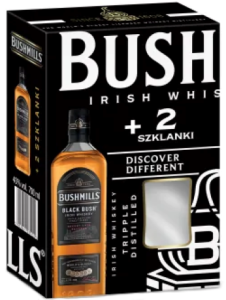 Whiskey Bushmills Black Bush ze szklankami 0,7L / 40%