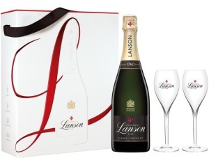 Szampan Lanson Black Label + 2 kieliszki 0,75L / 12,5% 