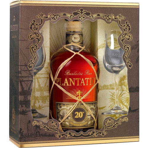 PLANTATION XO 20TH ANNIVERSARY BARBADOS + 2 KIELISZKI