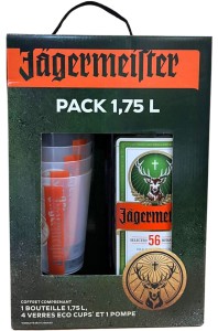 Jägermeister Pack z kubkami i pompką 1,75L / 35%