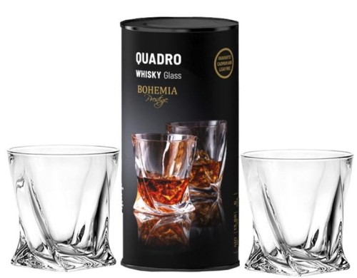 SZKLANKI DO WHISKY BOHEMIA PRESTIGE QUADRO