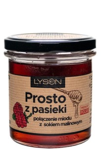 MIÓD Z SOKIEM MALINOWYM 370G LYSON