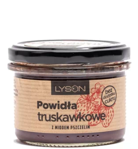 POWIDŁA TRUSKAWKOWE Z MIODEM 200G LYSON