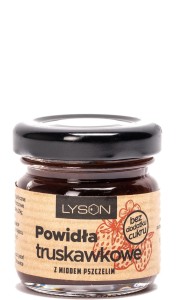 POWIDŁA TRUSKAWKOWE Z MIODEM 40G LYSON  