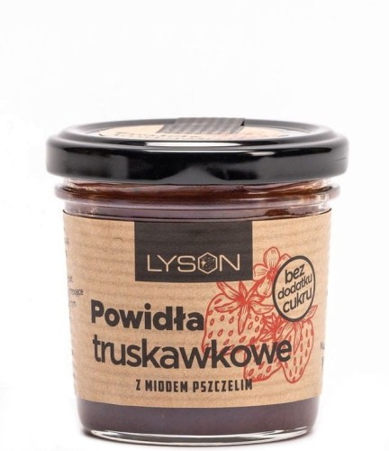 POWIDŁA TRUSKAWKOWE Z MIODEM LYSON 100G