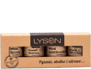 ZESTAW SŁODKOŚCI PYSZNIE SŁODKO I ZDROWO II 4X40G LYSON 