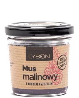 MUS MALINOWY Z MIODEM LYSON 200G