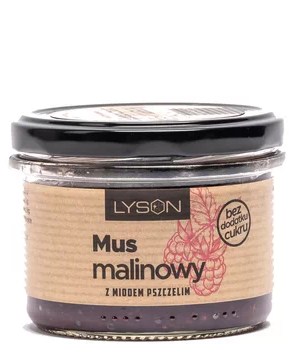 MUS MALINOWY Z MIODEM LYSON 100G