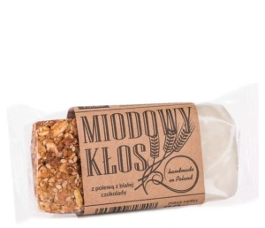 BATON MIODOWY KŁOS BIAŁA CZEKOLADA 80G LYSON 