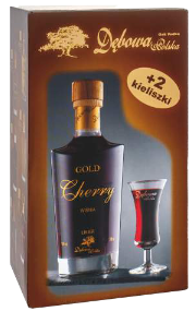 Likier Dębowa Polska Cherry Wiśnia + 2 kieliszki 0,7L / 30%