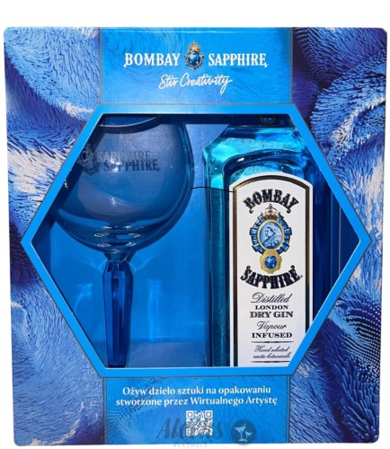 Bombay Sapphire z kieliszkiem