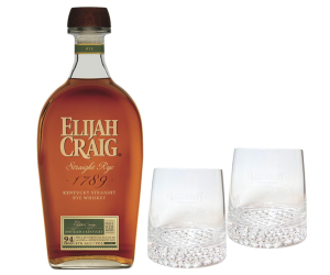 Whiskey Elijah Craig Straight Rye 0,7L / 47% + 2 szklanki