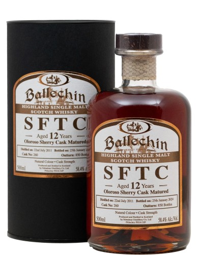Ballechin SFTC 12 yo 2011 Oloroso Cask
