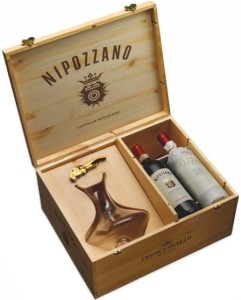 Zestaw win Frescobaldi: 2x Nipozzano, 2x Montesodi + dekanter