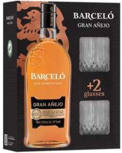 Rum Barcelo Gran Anejo + 2 szklanki 0,7L / 37,5%