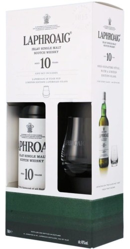 Laphroaig 10 yo ze szklanką