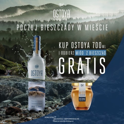 Wódka Ostoya i gratis miód ALEEKS ALKOHOLE
