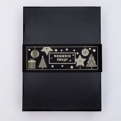 Pudełko czarne z obwolutą Wesołych Świąt.jpg