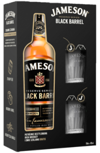 Jameson Black Barrel ze szklankami 0,7L / 40%