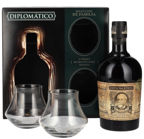 Diplomatico Seleccion de Familia ze szklankami