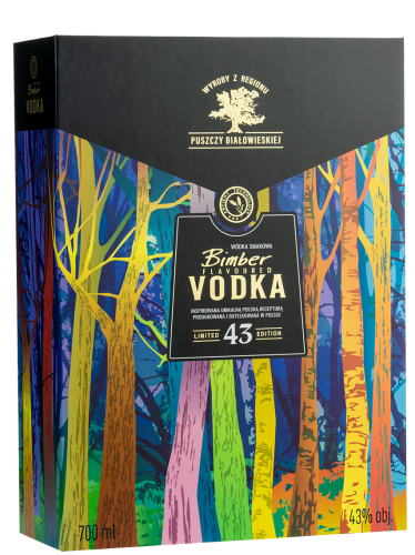 Wódka Bimber Starzony z 2 kieliszkami