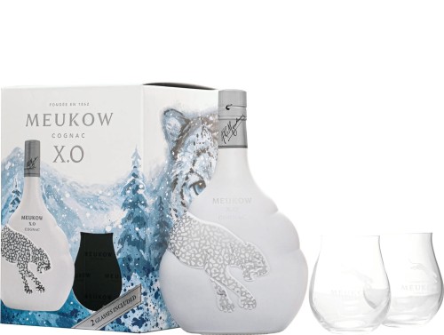 Meukow XO Ice Panther ze szklankami