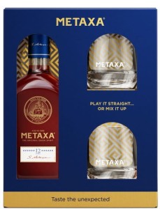 Metaxa 12* ze szklankami 0,7L / 40%