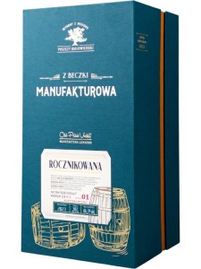 WÓDKA MANUFAKTUROWA ROCZNIKOWANA Z BECZKI  2023 BECZKA 01 +2 KIELISZKI 0,7L / 46,3%