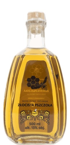 Miód Pitny Złocista Pszczoła Trójniak 0,5L