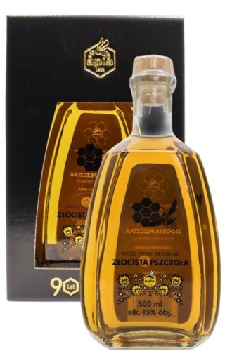 Miód Pitny Złocista Pszczoła Trójniak w kartoniku 0,5L