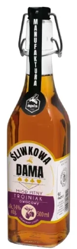 Miód Pitny Trójniak Owocowy Śliwkowa Dama 0,5L