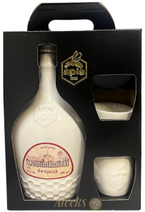Miód Pitny Dwójniak Dominikański w kamionce + 2 czarki w kartonie 0,5L / 16%