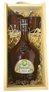 Miód Pitny Półtorak Lubelski w ciemnej kamionce + 2 czarki w skrzynce 0,5L / 16%