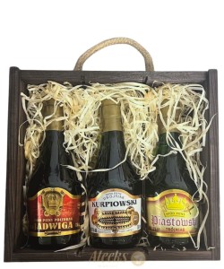 Zestaw Miodów Pitnych Apis (Jadwiga, Kurpiowski, Piastowski) 3x 0,25L